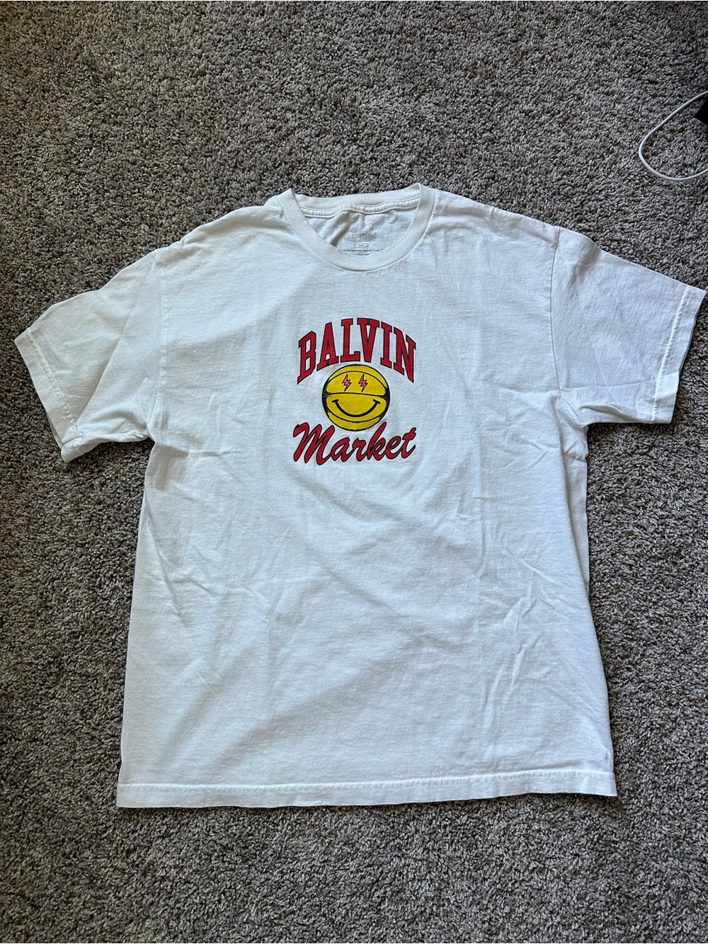 J Balvin Market Men’s Large Tee Shirt Streetwear Graphic Print Short Sleeve L